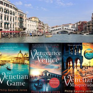 Literary Locations in Venice with books by Philip Gwynne Jones