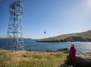 At cable car station overlooking Dursey Island