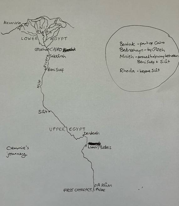 Rachel's handrawn map